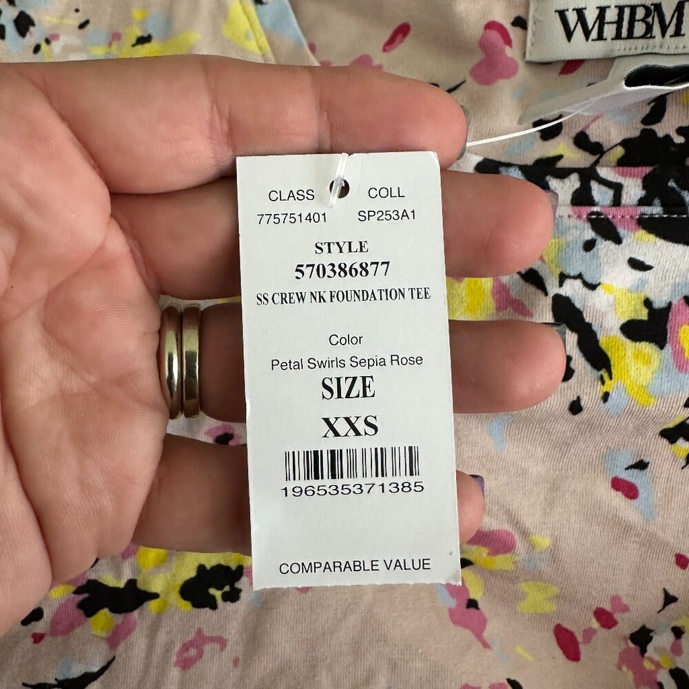 NWT White House Black Market Short Sleeve Crew Foundation Tee Sepia Rose #WHBM34 - Picture 6 of 8